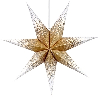 Gwiazda 7 ramion 60cm biało-złota