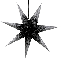Gwiazda z papieru srebrno-czarna