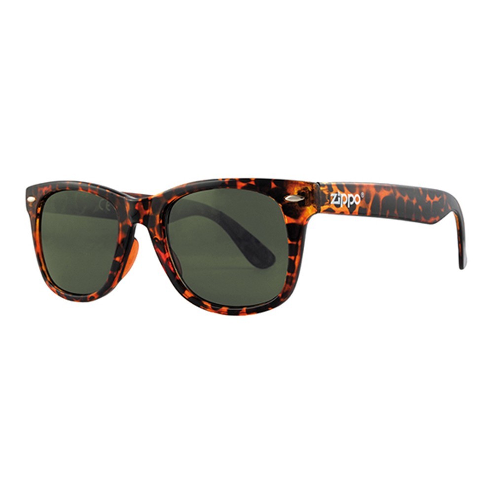 ZKS02-02 Okulary słoneczne Zippo  Wayfarer panterka zielone szkła