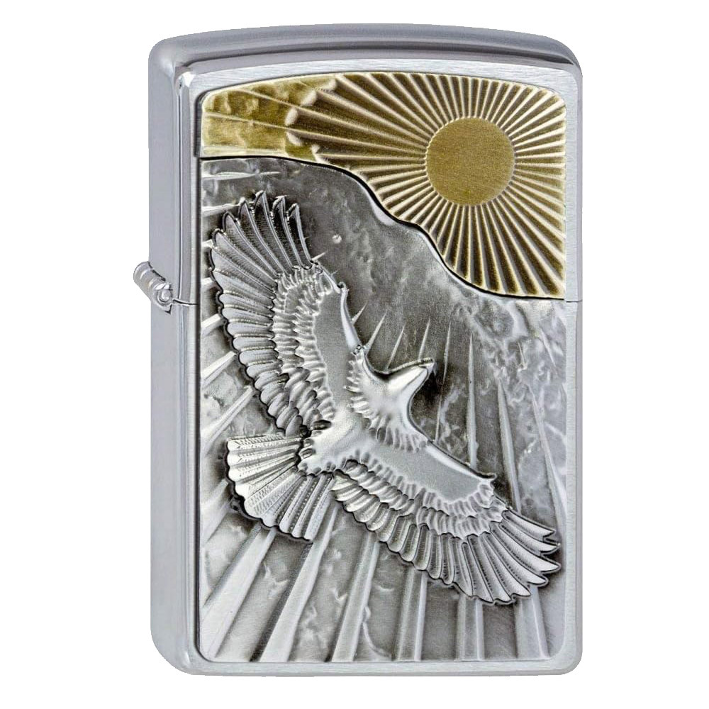 z190451 Zapalniczka Zippo 2003192 Orzeł i Słońce emblemat dwa kolory Z GRAWEREM 