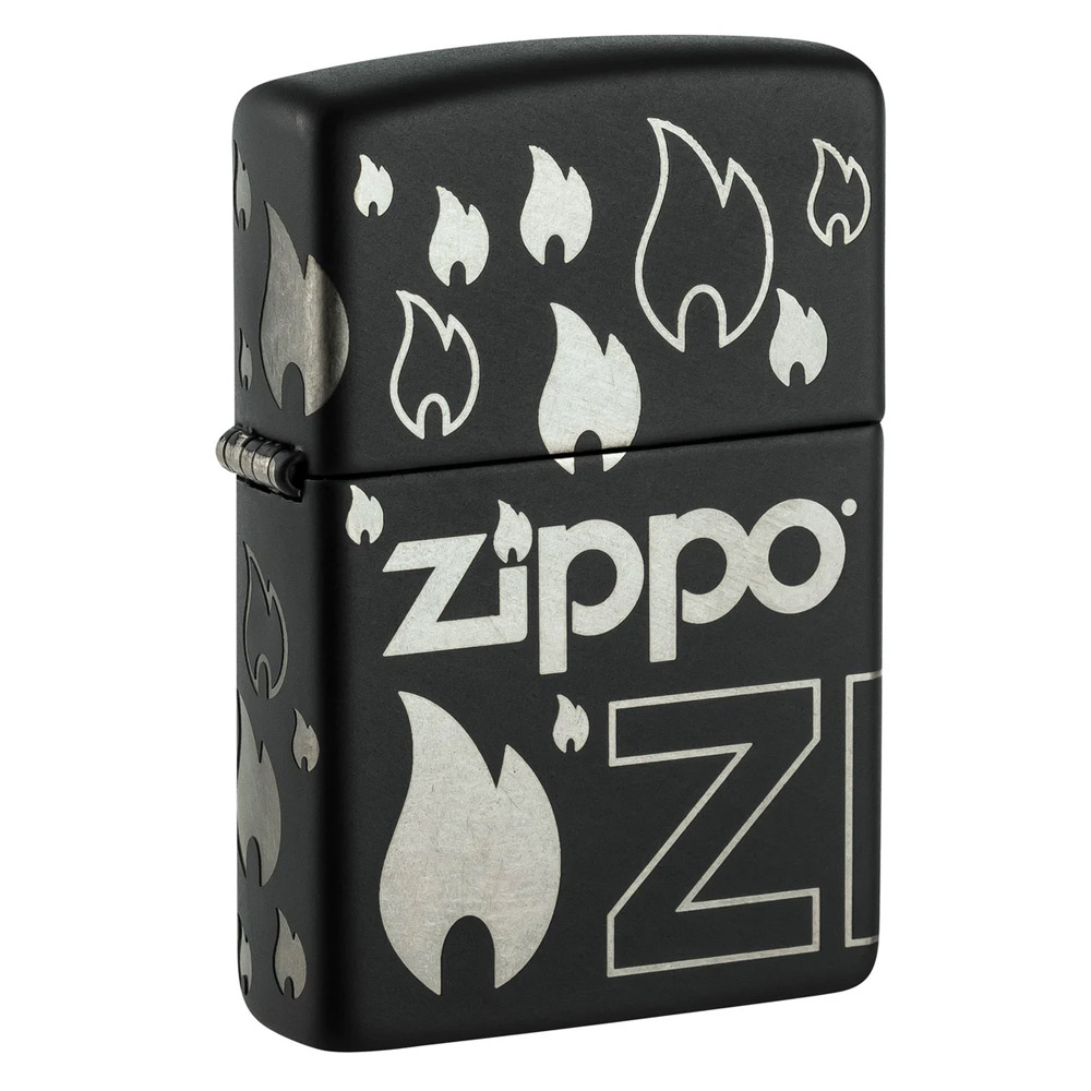 Z190421 Zippo zapalniczka LOGO Płomienie grawer 360 model 60006957