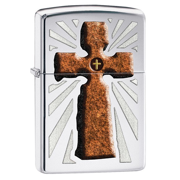 Z28801 Zippo zapalniczka benzynowa Kamienny Krzyż Z GRAWEREM