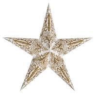 Gwiazda z papieru biało-złota