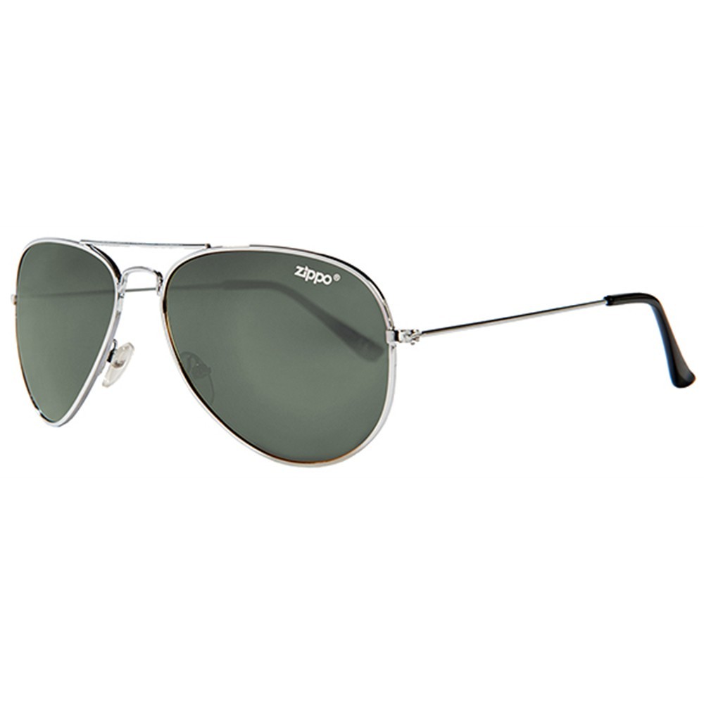 ZKS01-18 Okulary słoneczne Zippo Aviatory Pilotki  zielone szkła