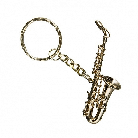 Brelok z miniaturką saksofonu