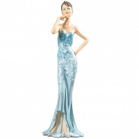 Figurka Art Deco Broadway Belles w błękitnej sukni